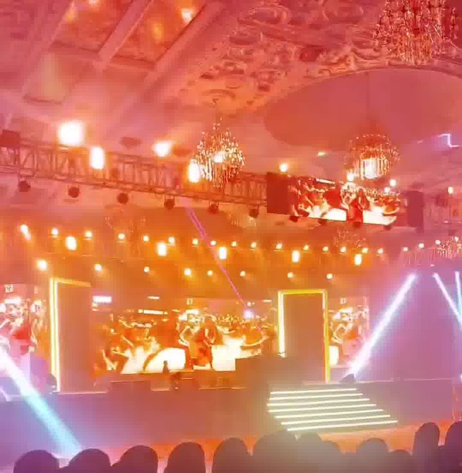 Main stage lighting rig at a team I production